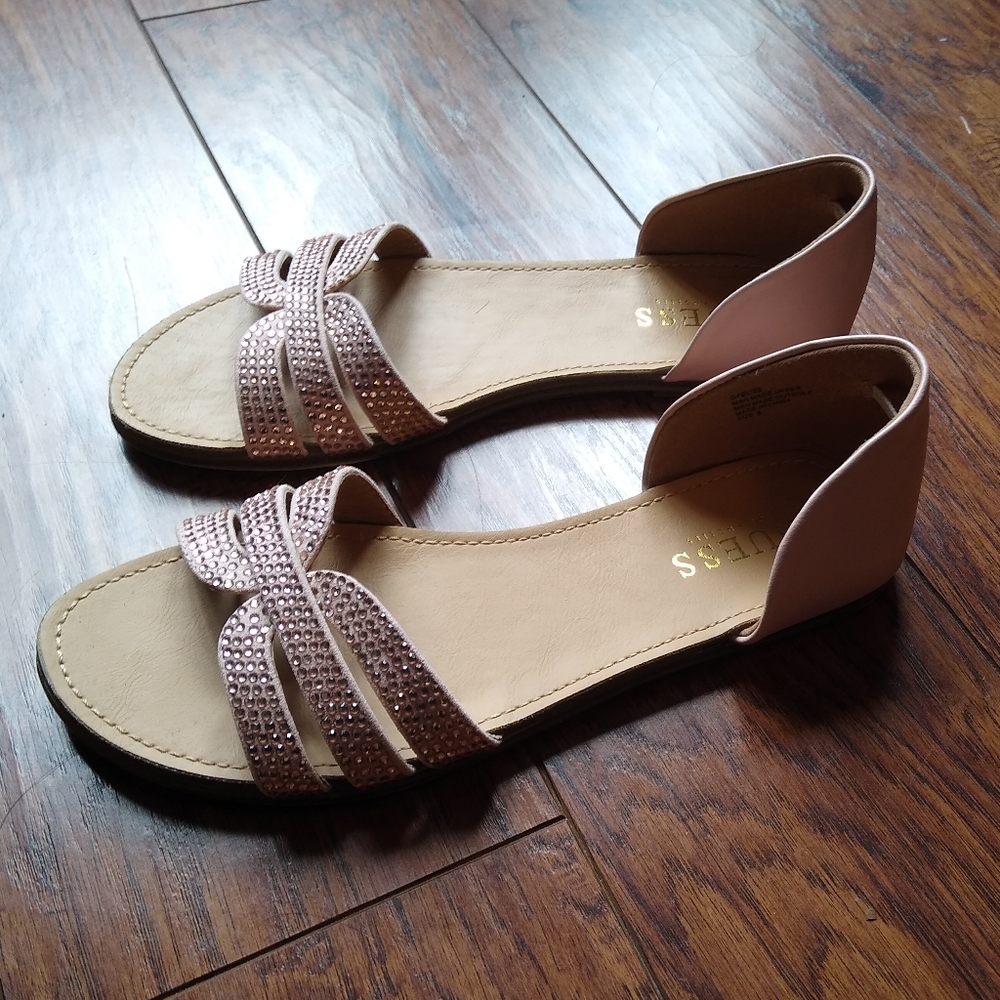 GUESS Rose Gold Flat Sandals